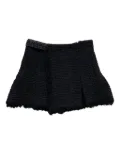 sacai frayed-tweed shorts - Black