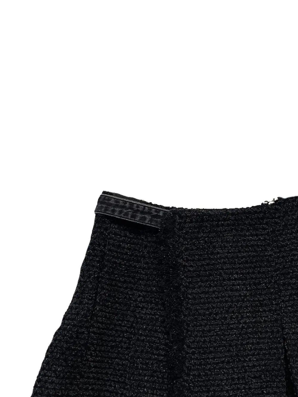 Sacai Tweed shorts met franje - Zwart