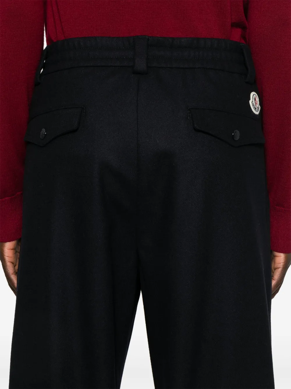Moncler Broek van scheerwol Blauw