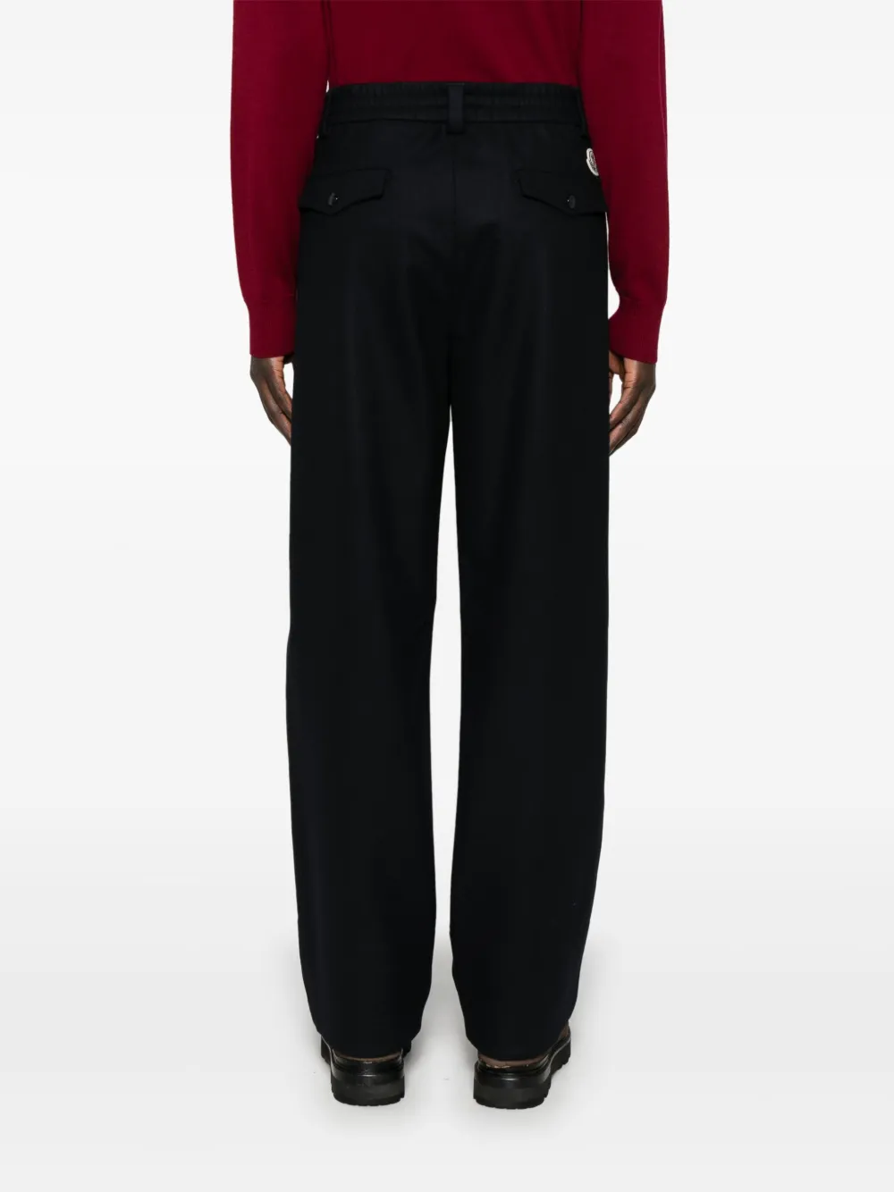 Moncler Broek van scheerwol Blauw
