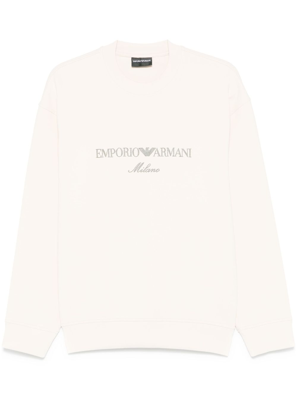 Emporio Armani embroidered-logo sweatshirt - Neutrals