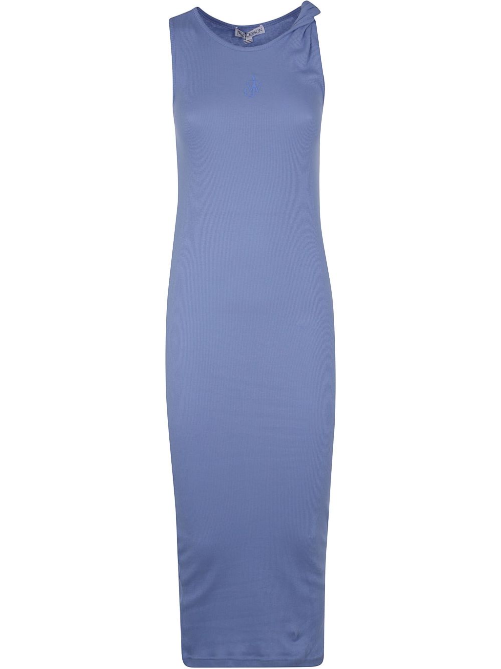 JW Anderson Maxi-jurk met geborduurd bandje Blauw