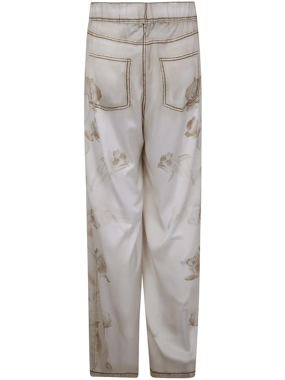 Blugirl Satijnen straight broek Beige