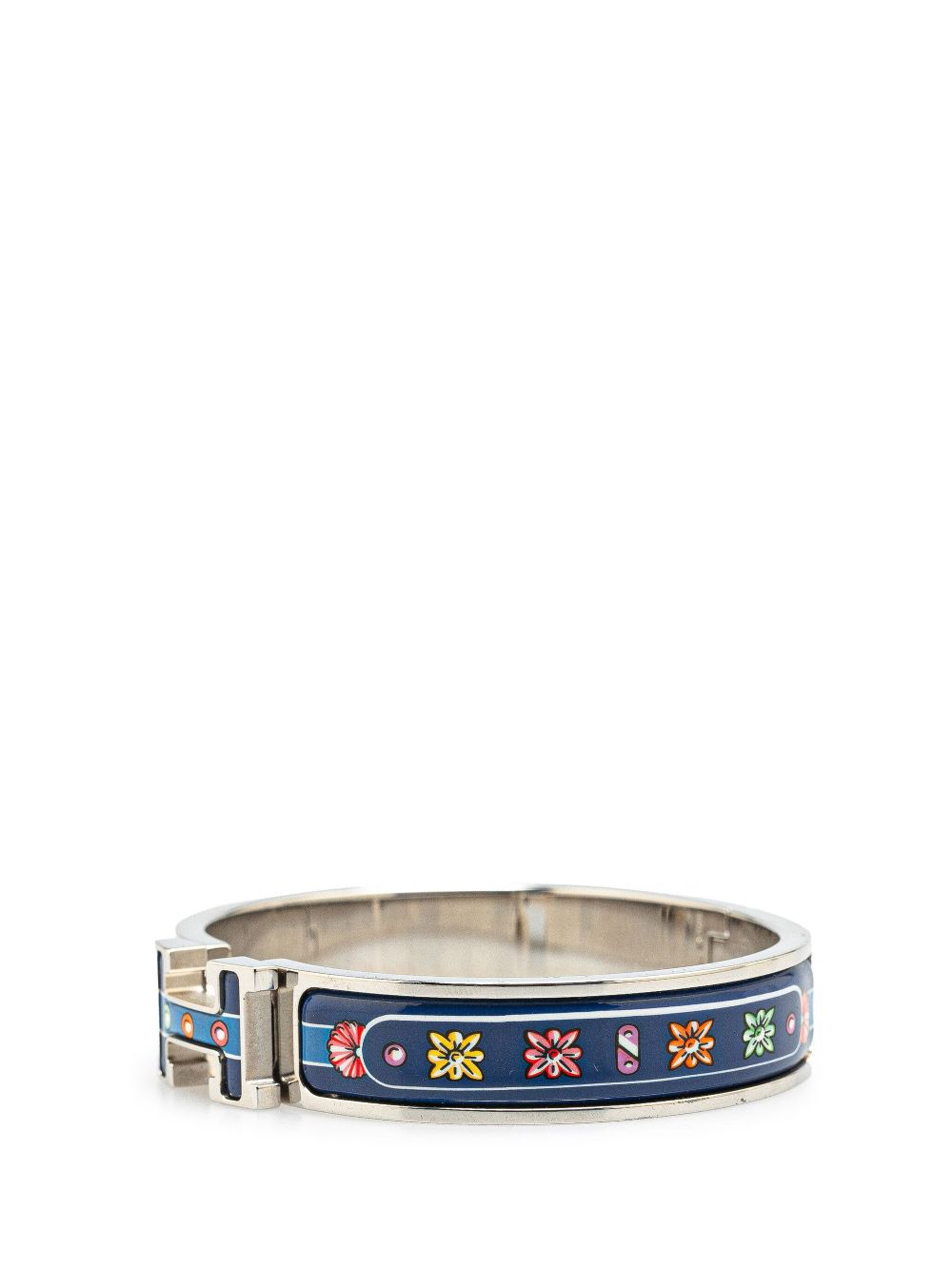 Hermès Pre-Owned 2000-2020 Enamel Les Voitures Nouvelles Clic H Bracelet PM costume bracelet - Blue