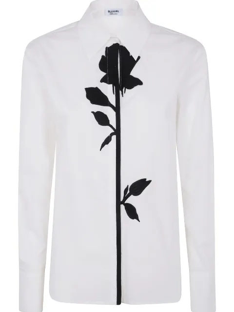 Blugirl camisa con bordado floral
