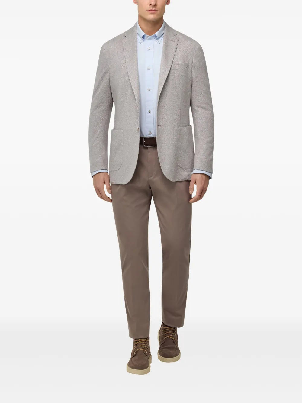 Boggi Milano B jersey blazer Grijs