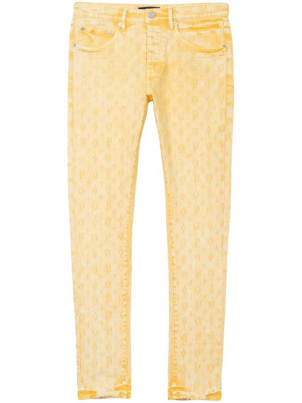Purple Brand Jeans met monogram-jacquard Geel
