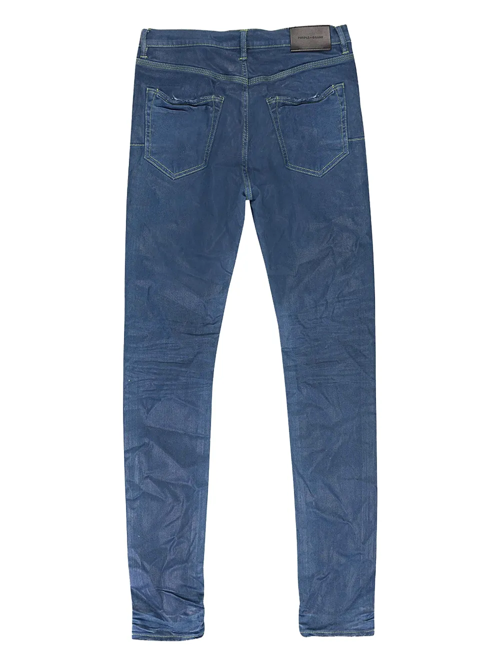 Purple Brand contrast-stitch straight-leg "Blue" jeans - Blauw