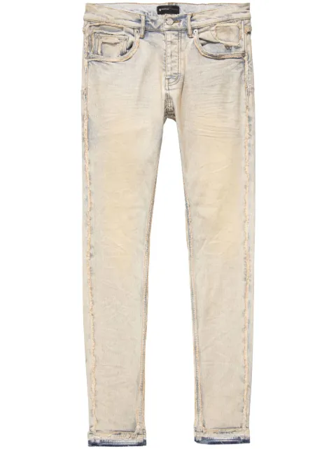 Purple Brand skinny jeans con acabado envejecido