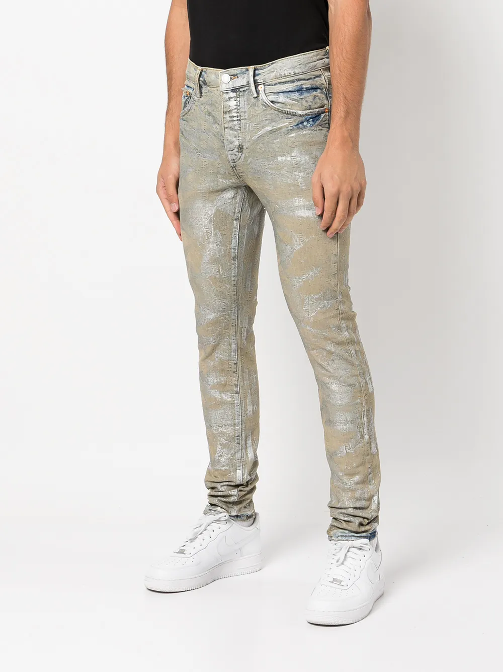 Purple Brand Jeans met jacquard Grijs