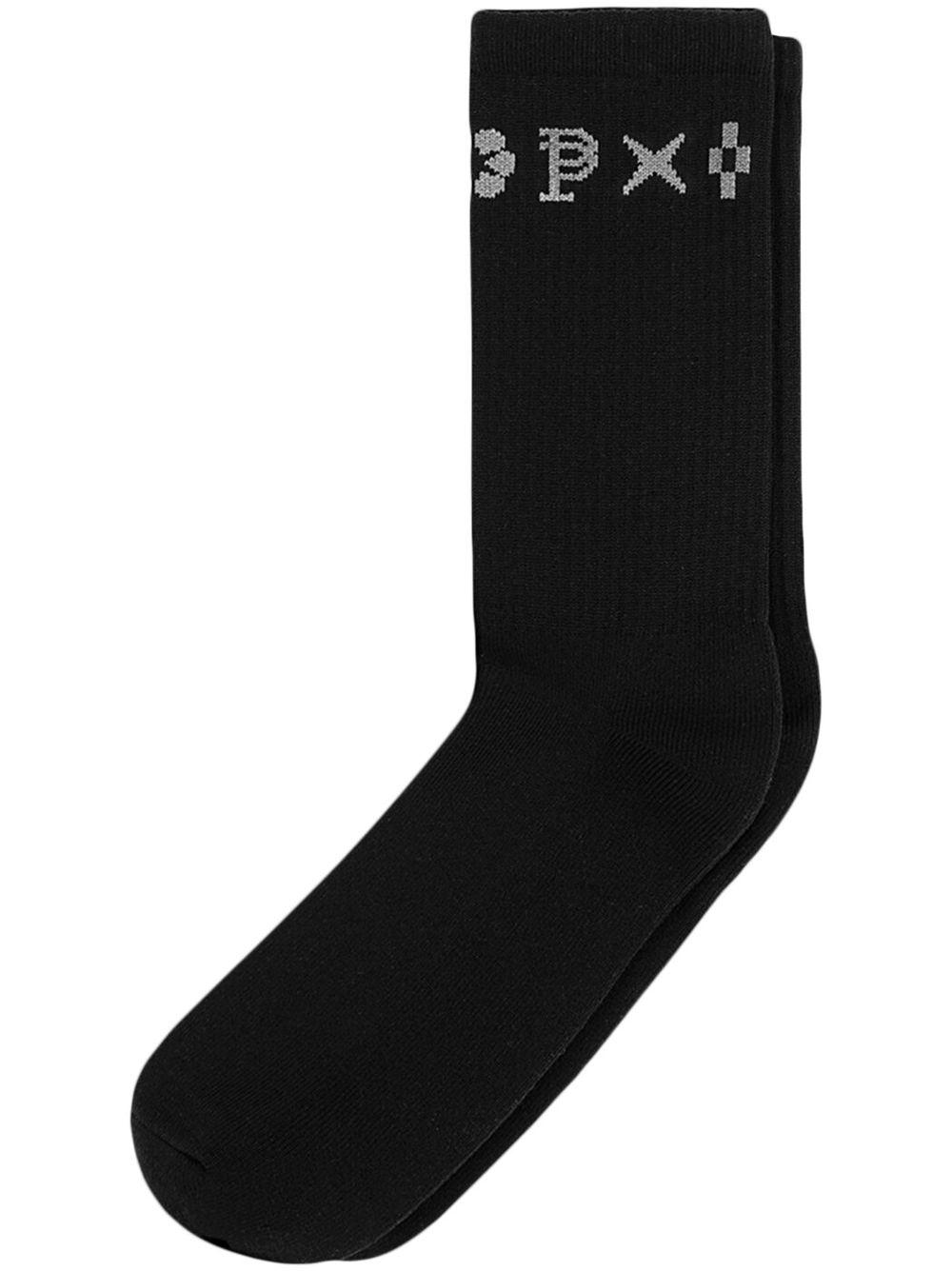 Purple Brand MONOGRAM CREW SOCK "Black"