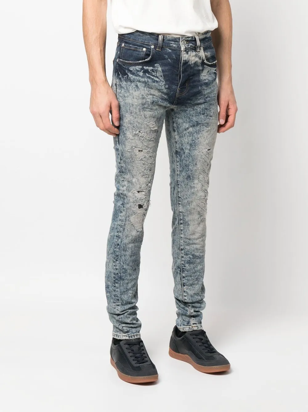 Purple Brand INDIGO HEAVY BLEACH REPAIR "Blue" Blauw
