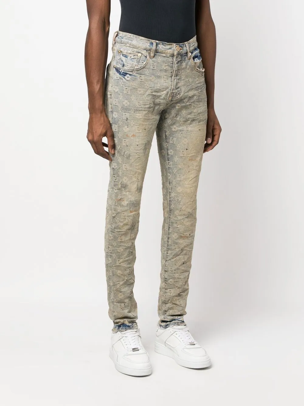 Purple Brand Slim-fit jeans Blauw