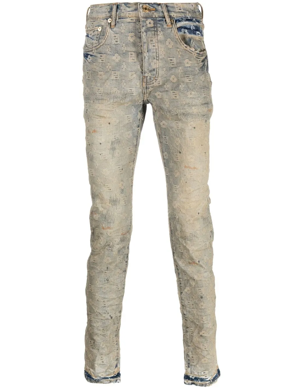 Purple Brand Slim-fit jeans Blauw