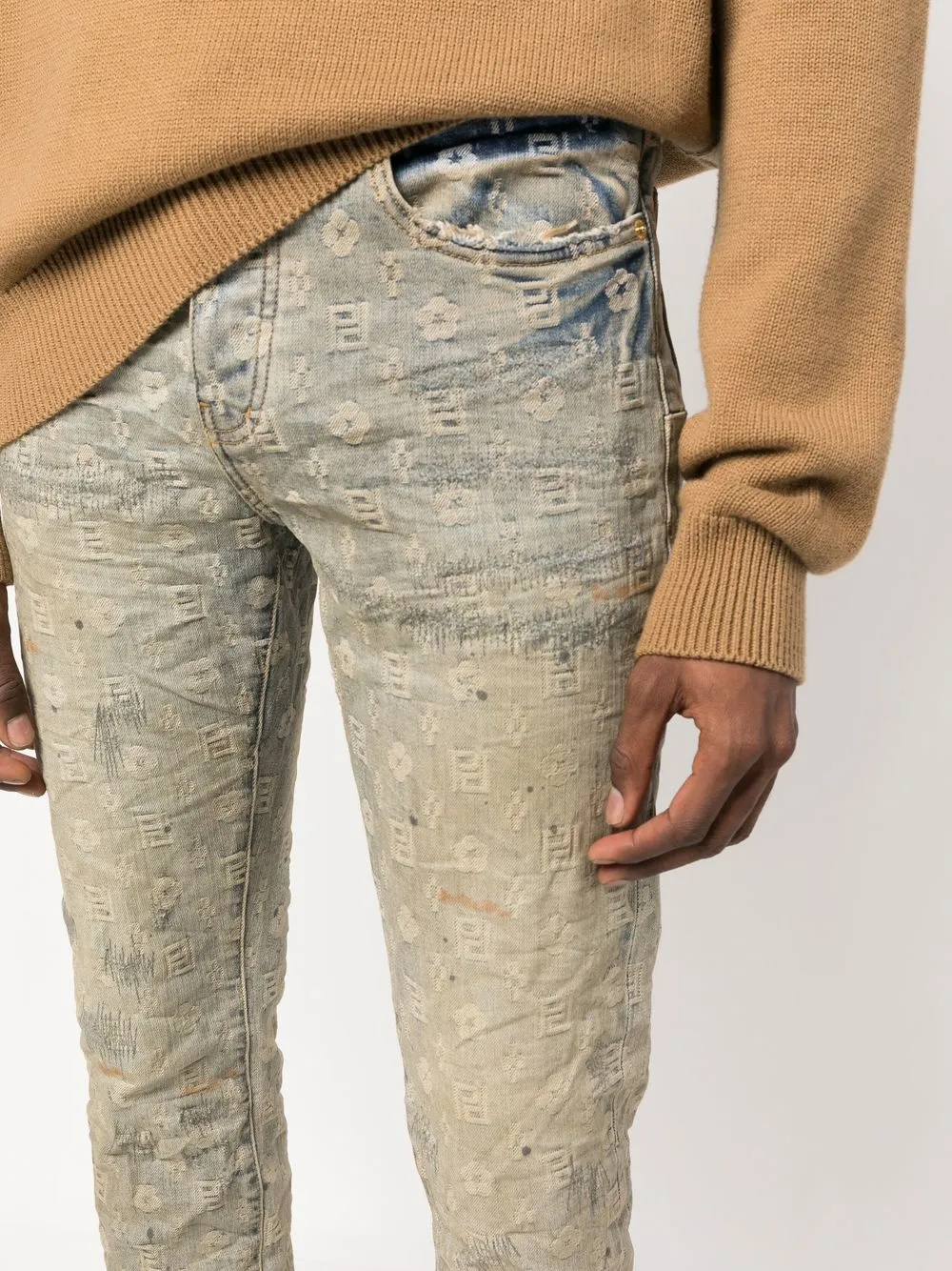 Purple Brand Slim-fit jeans Blauw