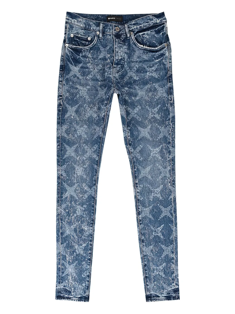 Purple Brand Galaxy Bleach Constellation jeans Blauw
