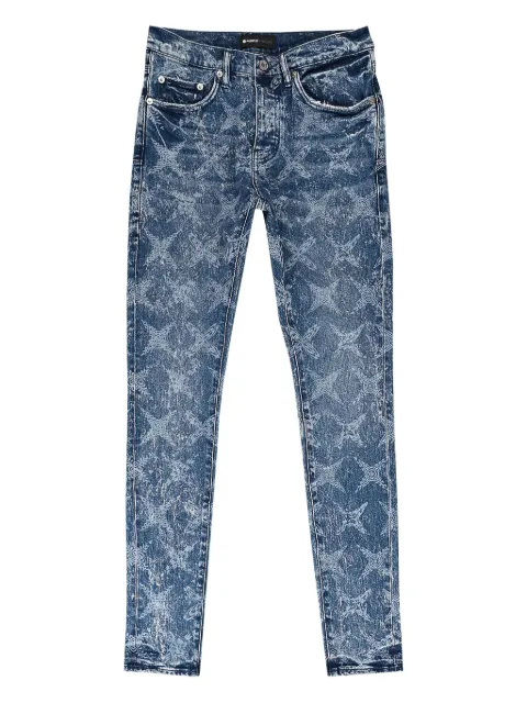 Purple Brand Galaxy Bleach Constellation jeans