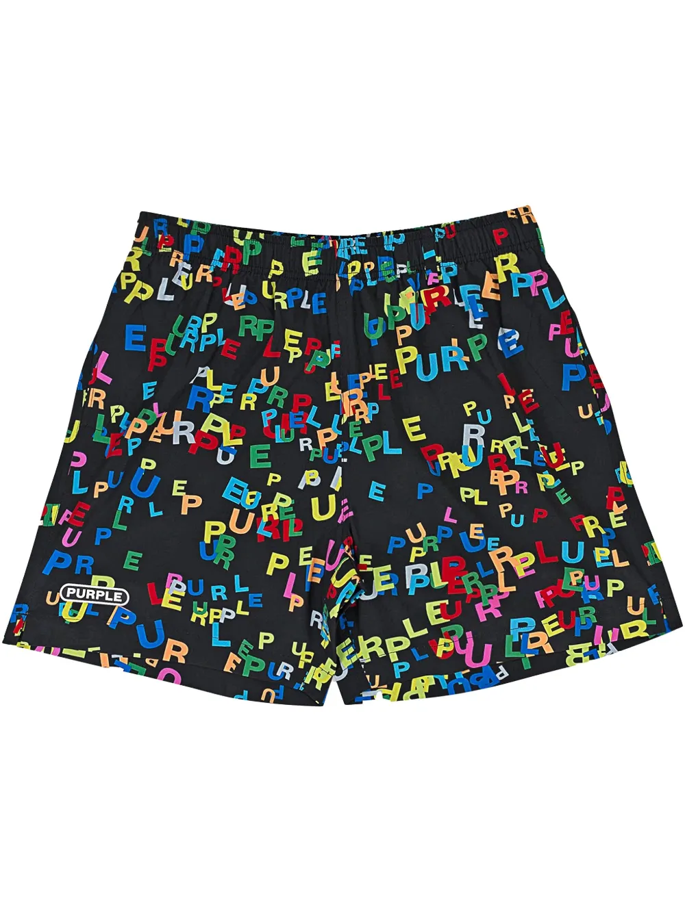 Purple Brand Shorts "Multicolor" con logo - Nero