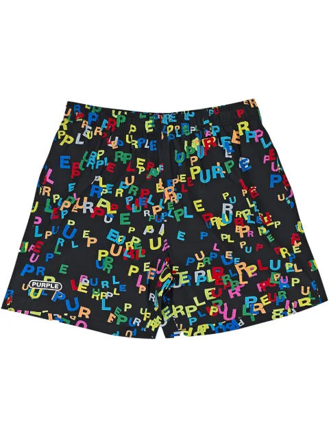 Purple Brand logo-print "Multicolor" shorts