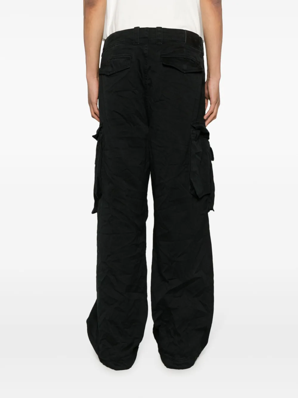Purple Brand Mid waist twill cargo broek Zwart