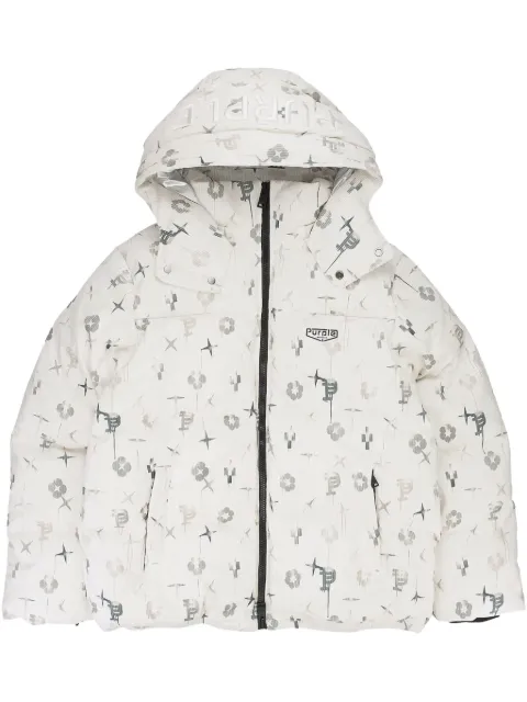 Purple Brand printed corduroy padded jacket