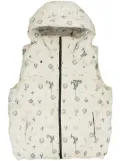 Purple Brand printed puffer vest - Neutrals