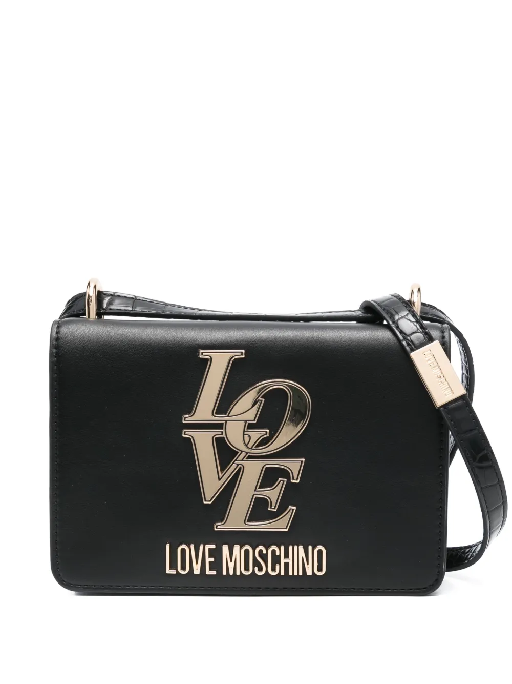 Love Moschino Crossbodytas met logoplakkaat Zwart