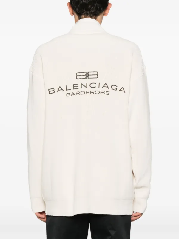 Balenciaga ジップアップ カーディガン | ホワイト | FARFETCH JP