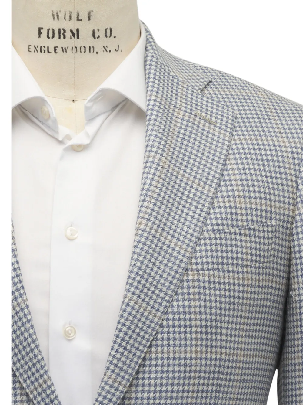 Atelier Munro Check-pattern Blazer In Blue