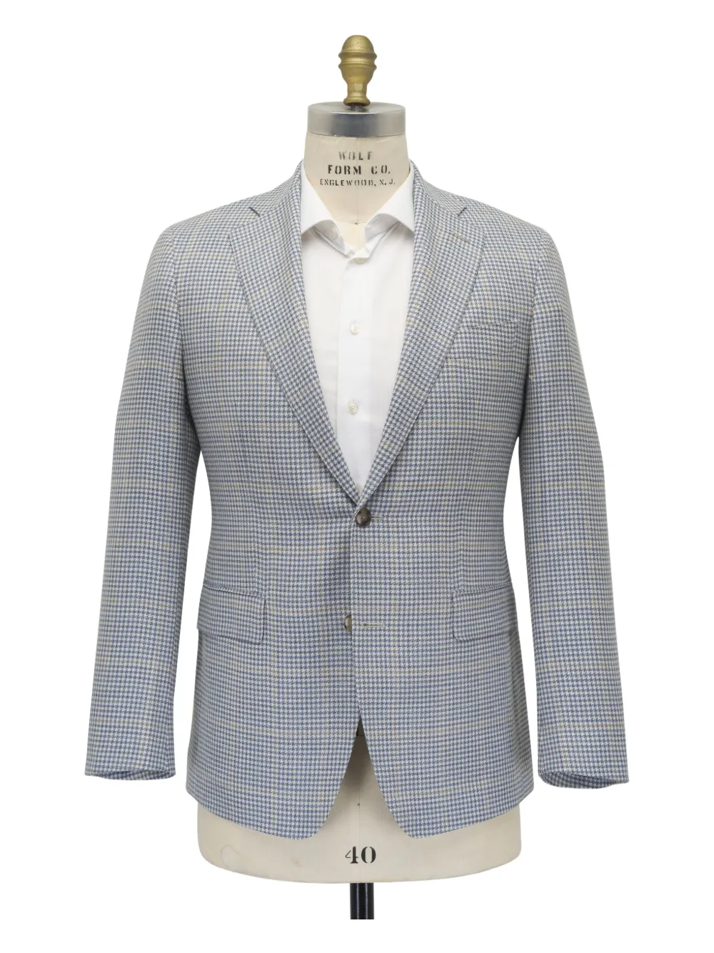 Atelier Munro Check-pattern Blazer In Blue