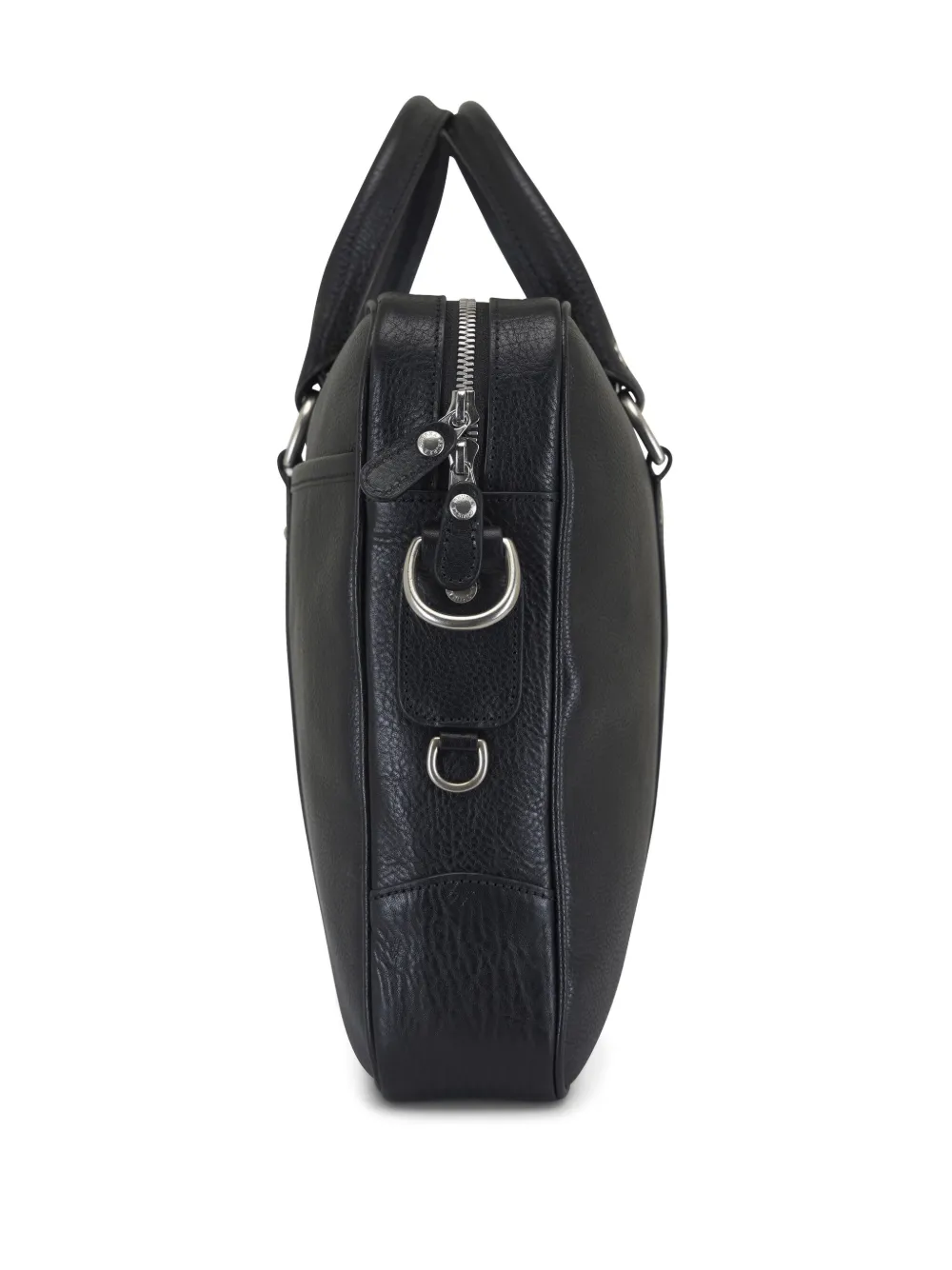 Ghurka Leather Laptop Bag In Black