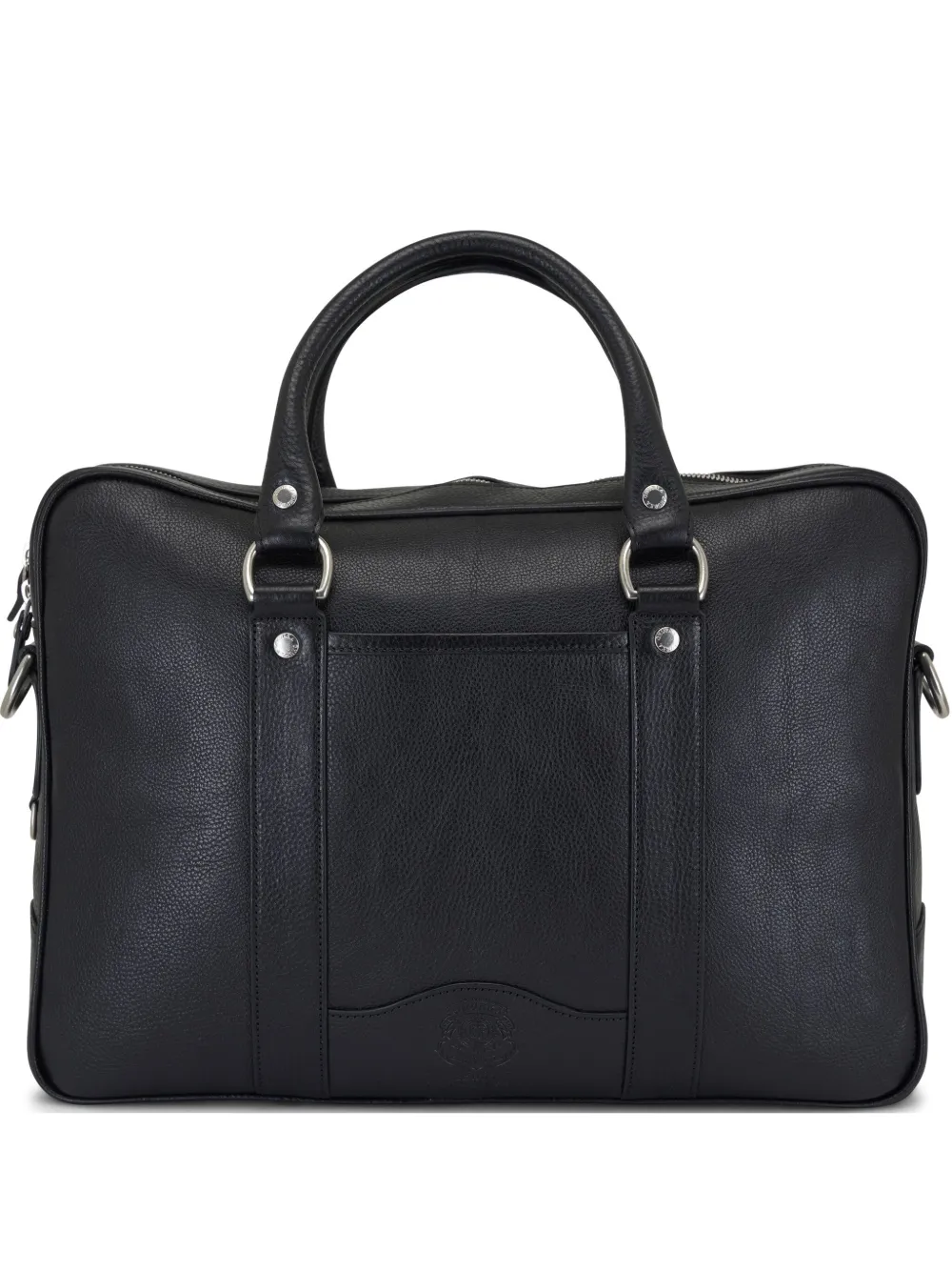Ghurka Leather Laptop Bag In Black