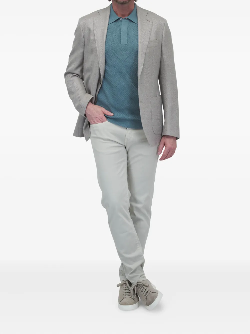 Atelier Munro herringbone-pattern blazer | Neutrals | Image 1