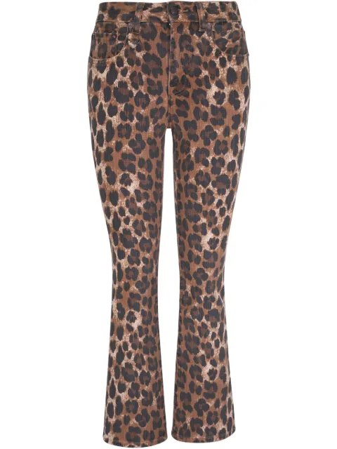 R13 jeans con estampado de leopardo