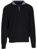 Peter Millar contrasting-collar jumper - Black