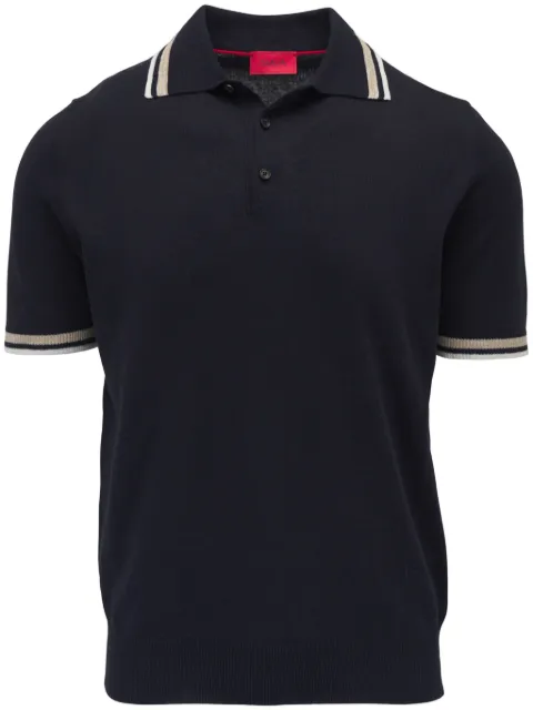 Isaia Poloshirt mit Kontrastdetails