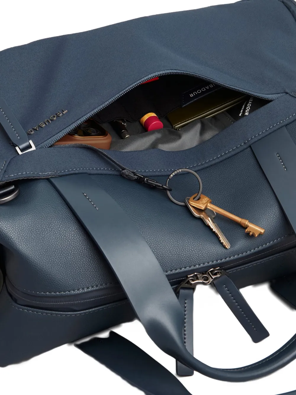 Troubadour Leather-handle Duffel Holdalls In Blue