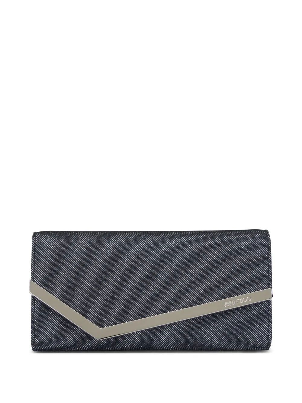 Jimmy Choo Clutch met gegraveerd logo Blauw