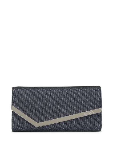 Jimmy Choo logo-engraved clutch bag