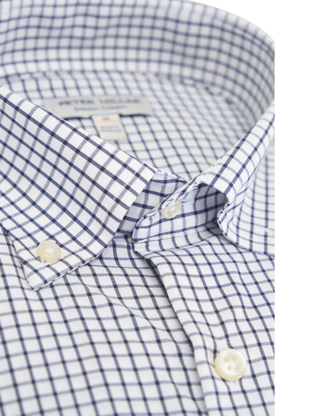 Peter Millar Geruit overhemd Wit