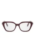 Bvlgari butterfly-frame glasses - Red