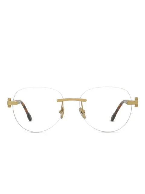 Fred logo-engraved glasses