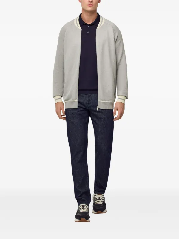 Boggi Milano ファインニット ジャケット | グレー | FARFETCH JP