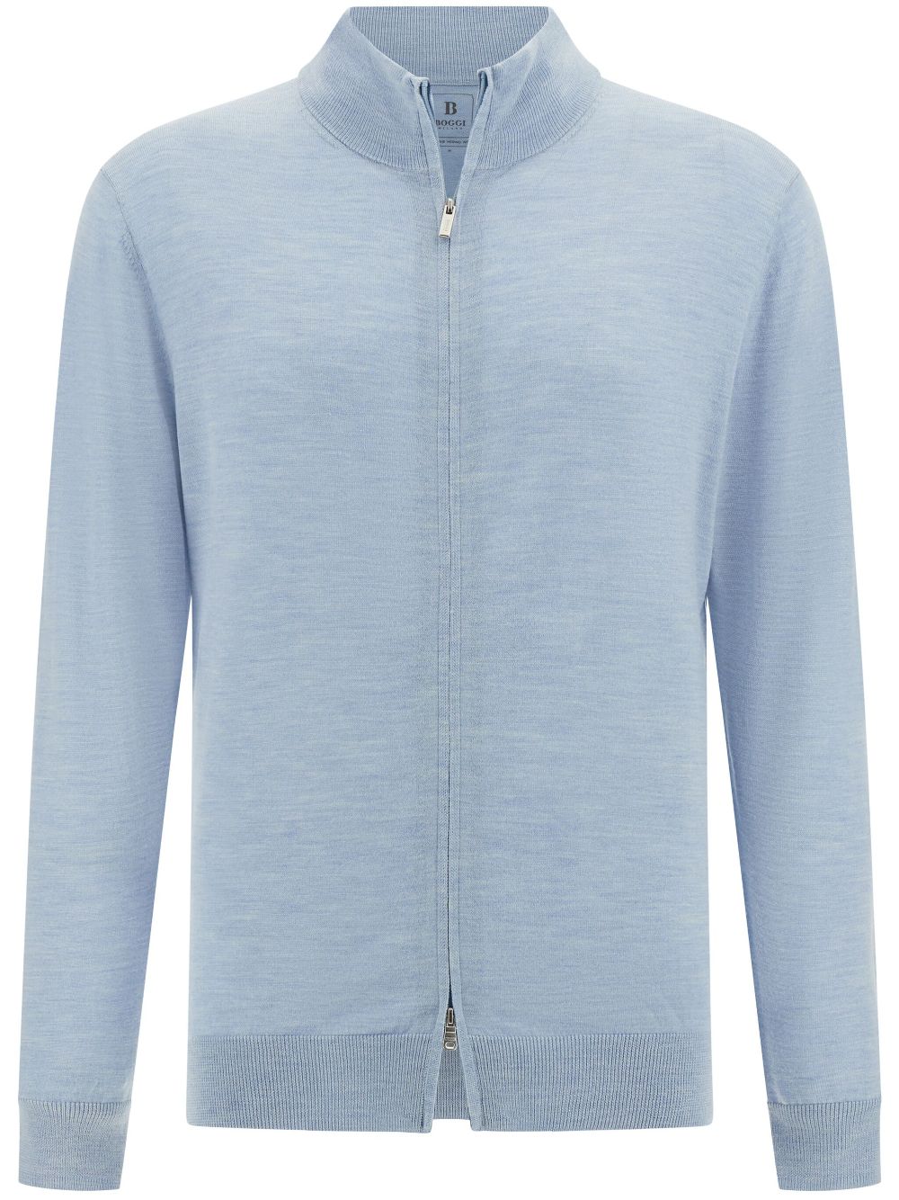 Boggi Milano zip-up merino jumper - Blue