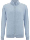 Boggi Milano zip-up merino jumper - Blue