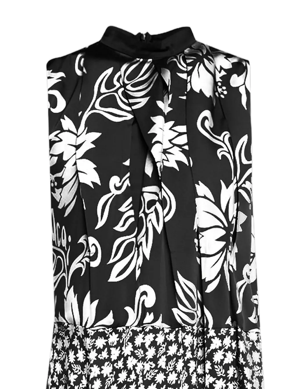 Sacai Jurk met bloemenprint - Zwart