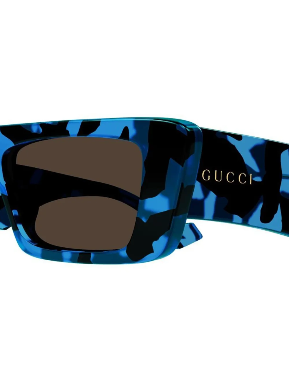 Gucci Eyewear Zonnebril met geometrisch montuur Blauw