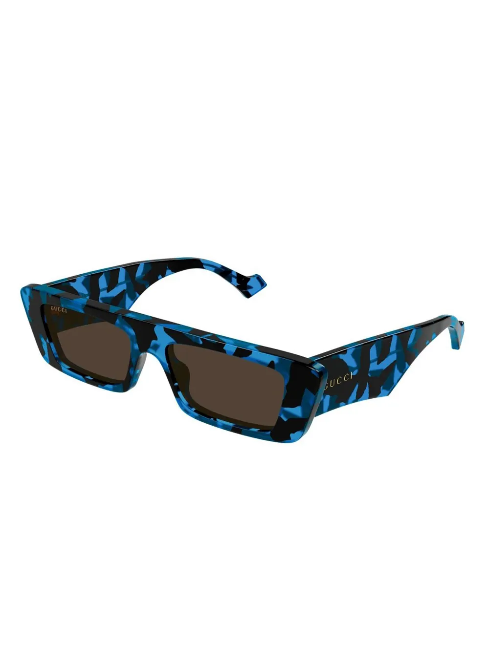 Gucci Eyewear Zonnebril met geometrisch montuur - Blauw