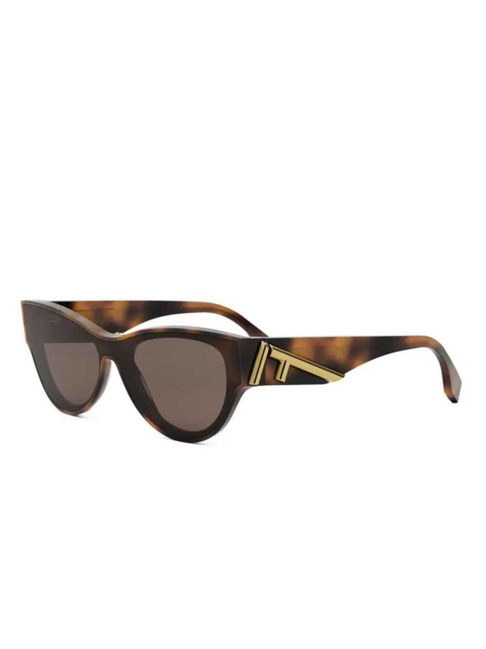 FENDI Zonnebril met cat-eye montuur en logo Bruin