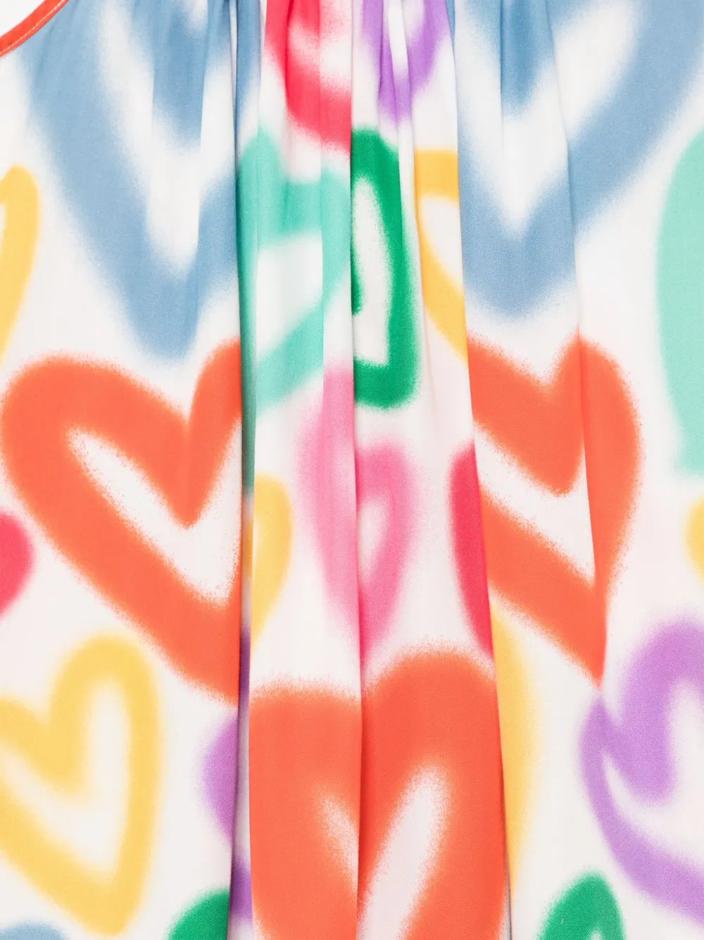 Shop Stella Mccartney Heart-print Dress In 白色